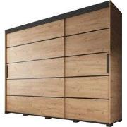 Meubella - Kledingkast Crown - Eiken - 250 cm