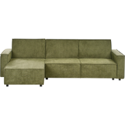 ROMEDAL - Hoekslaapbank - Donkergroen - Rechtszijdig - Polyester