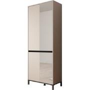 Meubella - Finta - Schoenenkast met spiegel - Beige - 80x40x206 cm