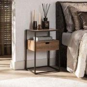 Nachtkastje Cassi 1 lade Keramiek travertin 40x35x60 cm