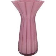 Clayre & Eef Vaas Ø 14x23 cm Roze Glas