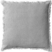 BURTO - Sierkussen 45x45 cm - gewassen katoen - Micro Chip - lichtgrij...