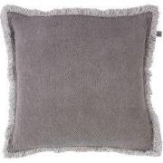 BURTO - Kussenhoes 60x60 cm - gewassen katoen - Driftwood - taupe