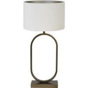 Tafellamp Jamiri/Velours - Ant, Brons/Off white - Ø30x67cm