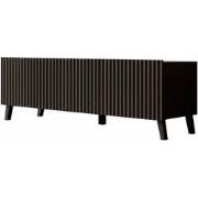 Meubella - TV-Meubel Pepinos 2 - Mat zwart - 150 cm