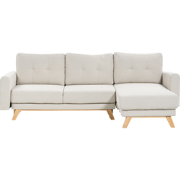 SIRO - Slaapbank - Lichtbeige - Linkszijdig - Polyester