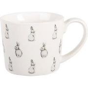 Clayre & Eef Mok 275 ml Wit Porselein Konijnen