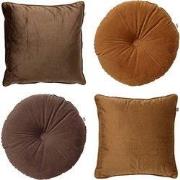 Dutch Decor Set van 4 sierkussens - Essentials - bruin - choco - Finn ...