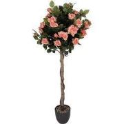 Clayre & Eef Kunstplant Roos 120 cm Roze Kunststof