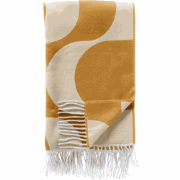 SWIRL - plaid 140x180 cm - golvend motief - Chai Tea - geel, beige