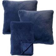 VOORDEELSET - 3-delig - Zaya & Harvey - 2 sierkussens 45x45 cm - 1 pla...