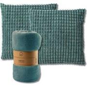 VOORDEELSET - 3-delig - Rome & Harvey - 2 sierkussens 45x45 cm - 1 pla...