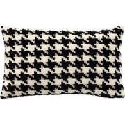 CHARLOTTE | sierkussen 30x50 cm | Raven | zwart | wit | Hoii | met duu...