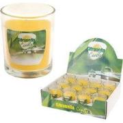 3 stuks - Kaars in glazen pot 7x8cm