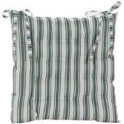 Stoelkussen 38x38 cm Groen Streep