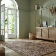 Selena vloerkleed - Laagpolig - Jute Vintage - Groen - 160 X 230 CM