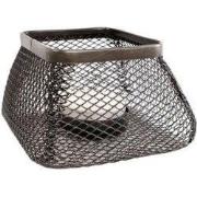 Theelichth staal metaal l13b13h10 cm