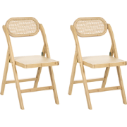 ORAISON - Set van 2 eetkamerstoelen - Lichtbruin - Bamboehout