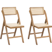 MODANE - Set van 2 eetkamerstoelen - Bruin - Bamboehout