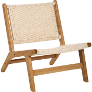 VILLAZ - Fauteuil - Bruin - Rubberhout