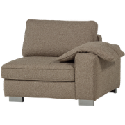 vtwonen Lazy 1-Zits Element met arm rechts - Bouclé - Zand