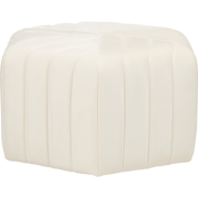 MURIETTA - Poef - Off-white - Fluweel