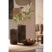 Vaas Caldras - Donkerbruin - Ø22x40cm