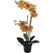 Phalaenopsis Orchidee in pot x2 50 cm Tiger Yellow kunstplant