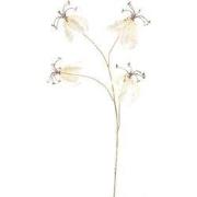 Gloriosa lily spray ardesio creme 85 cm kunstbloem