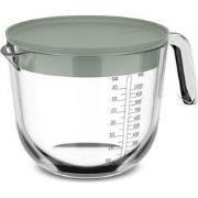 Glas maatbeker chef it 1000 ml met deksel nordic sage