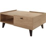 Meubella - Vornas - Salontafel - Eikenpatroon - 100x70x40 cm