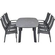 Garden Impressions Hilly tuinset 7-delig - Albano tuintafel 240x115 cm
