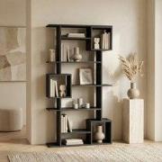 Boekenkast Soto Antraciet Melamine 92x173x28 cm