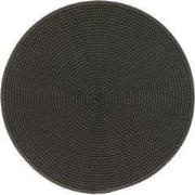 Unique Living - Placemat Daisy - Rond - Rotan - Zwart - Ø 38cm