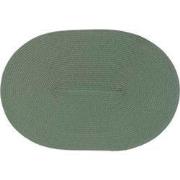 Unique Living - Placemat Daisy - Ovaal - Rotan - Donkergroen - 45x30cm