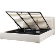 BAJONNA - Bed met opbergruimte - Beige - 180 x 200 cm - Polyester
