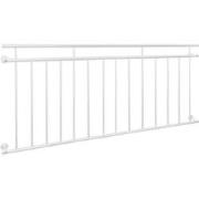 Frans balkon 90 x 184 cm, met 14 vulstaven, wit, gepoedercoat staal