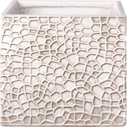 FEIYAN - Bloempot - Lichtbeige - 42 x 42 x 38 cm - Klei-vezelmengsel