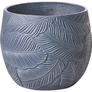 BAIYUN - Bloempot - Grijs - 36 x 36 x 46 cm - Klei-vezelmengsel