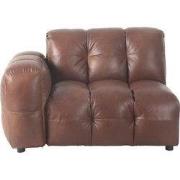 DUTCHBONE Sofa Element Hackman With Arm Left Leather Chocola