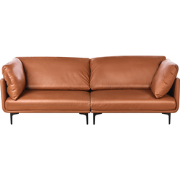 REVSNES - Driezitsbank - Goudbruin - Veganistisch eco-leer