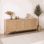 Calvin Dressoir Rotan-Eikenlook met soft-close 180 cm Melamine