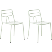 AGEROLA - Set van 2 tuinstoelen - Groen - Staal