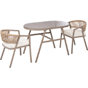 MUROS - Bistroset - Taupe - Staal