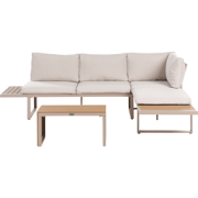 PIENZA - Loungeset voor 4 - Lichtbruin/Beige - Kunsthout