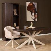 Starfurn Eettafel Madison Brown | 160 cm | Deens Ovaal | Poot Sand