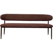 Eetkamerbank Stof - Rood/Walnoot - 200cm - Alexia