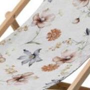 Houten strandstoel ca. 120x55 cm Florina natural (6 stuks)