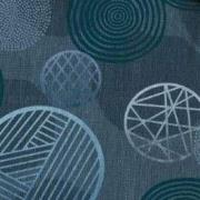 Tuinkussens kuip hoog Circle blauw 96 cm x 45 cm (4 stuks)