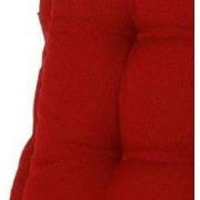 Kussen hoog l123b50cm rib rood (4 stuks)